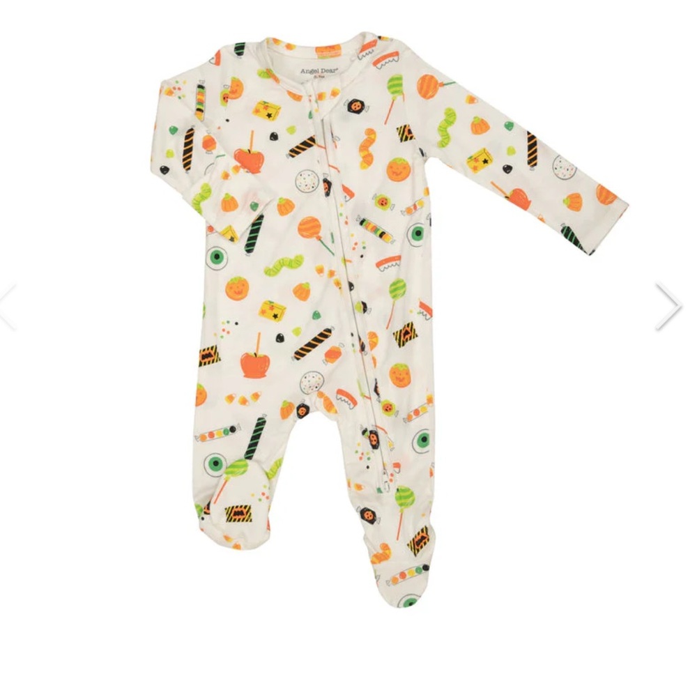 Angel Dear 2 way zipper footie- Halloween Candies print size 6-9M